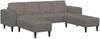 vidaXL Sofa Hellgrau 250 x 188 x 76 cm Cordstoff 3335131 Bild 2
