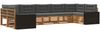 vidaXL Outdoor-Sofagarnitur mit Kissen 7 pcs Natur und Anthrazit 3383815 Bild 2