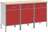 vidaXL Werkbank mit Schubladen 3 pcs Rot und Grau 150 x 55 x 85 cm 3321367 Bild 2
