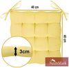 NatureMark Sitzkissen Sitzkissen 40 X 40 CM, Universal Sitzpolster Kissen, schadstoffgeprüft, Gelb Bild 3