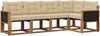 vidaXL Outdoor-Sofagarnitur mit Kissen 5 pcs Natur und Beige 3381945 Bild 2