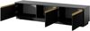 TV-Lowboard Rumbed 180 mit 3 Drehtüren (Farbe: Schwarz / Schwarz + Gold Anoda) Bild 4