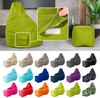 Green Bean® Bean Bag-Sitzsack + Hocker, 2er-Set, waschbar & schmutzabweisend, Polyester / PVC, EPS-Füllung, Grün Bild 2
