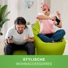 Green Bean® Bean Bag-Sitzsack + Hocker, 2er-Set, waschbar & schmutzabweisend, Polyester / PVC, EPS-Füllung, Grün Bild 5