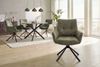 riess-ambiente Drehstuhl SIGNATURE moosgrün/schwarz - Vogue Velours Samt, Metall, mit Armlehne (Einzelartikel, 1 St), 360° drehbar & mit Taschenfederkern - ideal für Esszimmer & Büro Bild 3