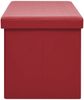 vidaXL Faltbare Sitzbank mit Stauraum Weinrot PVC 338800 Bild 4