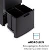 Klarstein Royal Trash Sensor-Mülleimer, 72 L Volumen in 4 Behältern, Restmüll & Recycling-Abfälle: 43 & 2 x 12,5 L, Bio-Eimer mit Deckel: 4 L, automatisches Öffnen und Schließen, schwarz Bild 5