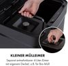 Klarstein Royal Trash Sensor-Mülleimer, 72 L Volumen in 4 Behältern, Restmüll & Recycling-Abfälle: 43 & 2 x 12,5 L, Bio-Eimer mit Deckel: 4 L, automatisches Öffnen und Schließen, schwarz Bild 4