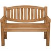 Gartenbank Bergamo Teak Massivholz - Breite: XXL extra stark 120 cm Bild 2
