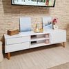 vidaXL TV-Schrank MOLDE Weiß 158x40x49 cm Massivholz Kiefer 350535 Bild 3