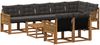 vidaXL Outdoor-Sofagarnitur mit Kissen 9 pcs Natürlich und Schwarz 3382052 Bild 2