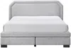 Vente-unique - INASTO Bett Stoff Grau - B 214,5 cm x H 114 cm x L 191 cm Bild 4