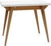 Ragaba rechteckiger ausziehbarer Tisch, MDF & Massives Eschenholz Eichenbeize, 90x65 cm, Weiß Bild 1