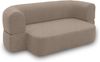 DOMO. collection Sofa 700 019, 2-Sitzer Schlafsofa, Ovale Form, Schlaffunktion, Inklusive Nierenkissen, Federkern Polsterung, 2er Couch, 208 x 115 x 78 (BxTxH), grau Bild 2