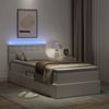 vidaXL Bett mit Stauraum und LED Reinweiß 90 x 190 cm Kunstleder 3371010 Bild 5