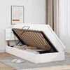 vidaXL Bett mit Stauraum und LED Reinweiß 90 x 190 cm Kunstleder 3371010 Bild 4