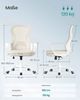SONGMICS Bürostuhl ergonomisch, Drehstuhl mit Netzgewebe, Schreibtischstuhl mit Lendenstütze, Wippfunktion, Armlehnen, für Arbeitszimmer, Schlafzimmer, cappuccinobeige-wolkenweiß Bild 5