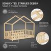 ML-DESIGN Spielbett Hausbett Kinderbett inkl. Lattenrost & Rausfallschutz Kinder Bodenbett, Abenteuerbett 70x140 cm mit Matratze Himmelbett Kiefer Jugendbett Natur Bild 4