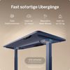 Desktronic HomeOne Elektrisch höhenverstellbarer Schreibtisch 160x80cm Blau/Blau mit Memory-Funktion, Anti-Kollisions Technologie, USB-A und USB-C-Ladeanschlüssen Bild 3