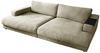KAWOLA Big Sofa MADELINE mit Holztablett schwarz für Armlehne Stoff cremeweiß 85 x 170 x 290 cm Bild 3