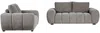 Vente-unique - BERENIA Couchgarnitur Stoff Grau - B 105 cm x H 81 cm x L 168 cm196 cm Bild 2