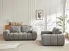 Vente-unique - BERENIA Couchgarnitur Stoff Grau - B 105 cm x H 81 cm x L 168 cm196 cm Bild 3