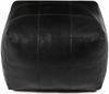 Pouf Anneta aus Leder 60x60 cm, Schwarz Bild 4