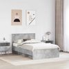 vidaXL Bettrahmen mit Kopfteil Beton Grau 120 x 123 cm Holzwerkstoff 3408868 Bild 3