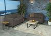 Sofa-Garnitur Couch-Garnitur 2x 2er Sofa Lyon Stoff/Textil ~ braun Bild 2