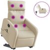 vidaXL Elektrischer Massagesessel mit Aufstehhilfe Creme Stoff 3206734 Bild 2