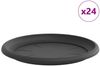 vidaXL Runde Blumenplatte 24 pcs Schwarz Ø 27 x 2,5 cm Kunststoff 42020326 Bild 2