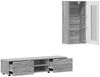 vidaXL TV-Schrankset mit Tür FLORIN 3 pcs Graues Sonoma Holzwerkstoff 3397930 Bild 5
