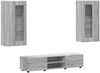 vidaXL TV-Schrankset mit Tür FLORIN 3 pcs Graues Sonoma Holzwerkstoff 3397930 Bild 2