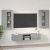 vidaXL TV-Schrankset mit Tür FLORIN 3 pcs Graues Sonoma Holzwerkstoff 3397930 Bild 4
