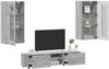 vidaXL TV-Schrankset mit Tür FLORIN 3 pcs Graues Sonoma Holzwerkstoff 3397930 Bild 3