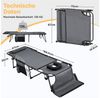 Yaheetech Feldbett 5-Stufig Verstellbares Campingbett Klappbar & Tragbar Gartenliege mit Seitentasche & Matratze bis 136 kg Belastbar Bild 4