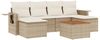 vidaXL 7-tlg. Garten-Sofagarnitur mit Kissen Beige Poly Rattan 3257017 Bild 2