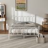 MODFU Metallbett mit Lattenrost, Jugendbett mit Stauraum unter dem Bett, Weiß, 140x200 cm Bild 3