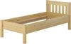 Hohes Holzbett 100x200 Bettrahmen mit Rollrost Seniorenbett Einzelbett V-60.55-10 Federholzrahmen und Matratze inkl. Bild 5