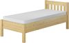 Hohes Holzbett 100x200 Bettrahmen mit Rollrost Seniorenbett Einzelbett V-60.55-10 Federholzrahmen und Matratze inkl. Bild 2