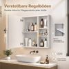 Simurq Badezimmerspiegelschrank Spiegelschrank Bad Mit LED, Offenes Regalen, Wandschrank Hängeschrank (Set, Spiegelschrank Mit LED Beleuchtung, 3 Farbtemperatur Dimmbare) Badezimmer Spiegelschrank Mit Verstellbarer Ablage, Offenes Regalen Bild 4