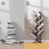 HOOBRO Bücherregal Baumform Metallgestell Vintagebraun 9 Ebenen 34x20x116 cm Bild 5