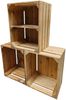 Holzkisten 3er Set 50 x 40 x 30cm Vintage mit Ablage Kurz verschraubt Bild 4