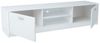 Home Collective TV-Schrank 160cm breit Lowboard mit matter Oberfläche Fernsehtisch (abgerundete Kante und Metall-Rollschienen Fernsehkommode) mit 2 Türen und 2 Regalen, aus laminiertem Board weiß Bild 4