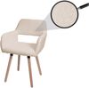 Esszimmerstuhl HWC-A50 II, Stuhl Küchenstuhl Polsterstuhl, Holz Stoff/Textil Bouclé (450g/m²) FSC® ~ beige Bild 1