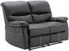 Vente-unique - CANBY Couchgarnitur Kunstleder Schwarz - B 90 cm x H 95 cm x L 133 cm183 cm Bild 5
