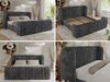 Polsterbett mit Lattenrost, Doppelbett für Schlafzimmer, Gepolstertes Kopfteil, Multipocket matratze, Härtegrad H3/H4 - EMORA CLASSIC DUO - 200 x 200 cm - Grau Cord - ELORI - LUX Bild 2