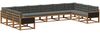 vidaXL Outdoor-Sofagarnitur mit Kissen 10 pcs Natur und Anthrazit 3382915 Bild 2