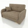 Wohnero24 Schlafsofa POLINA 2 136x95 cm 113x195 cm mit Bettkasten 2 Sitzer Sofa mit Schlaffunktion kleines Schlafsofa ausziehbar für Gästezimmer - Braun Bild 2
