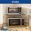 DanDiBo Mikrowellenregal Eckregal Küche Stehend Arbeitsplatte 72x72 cm Edelstahl 2 Stufig 96690 Mikrowellen Regal Küchenregal Microwave Shelf Bild 4